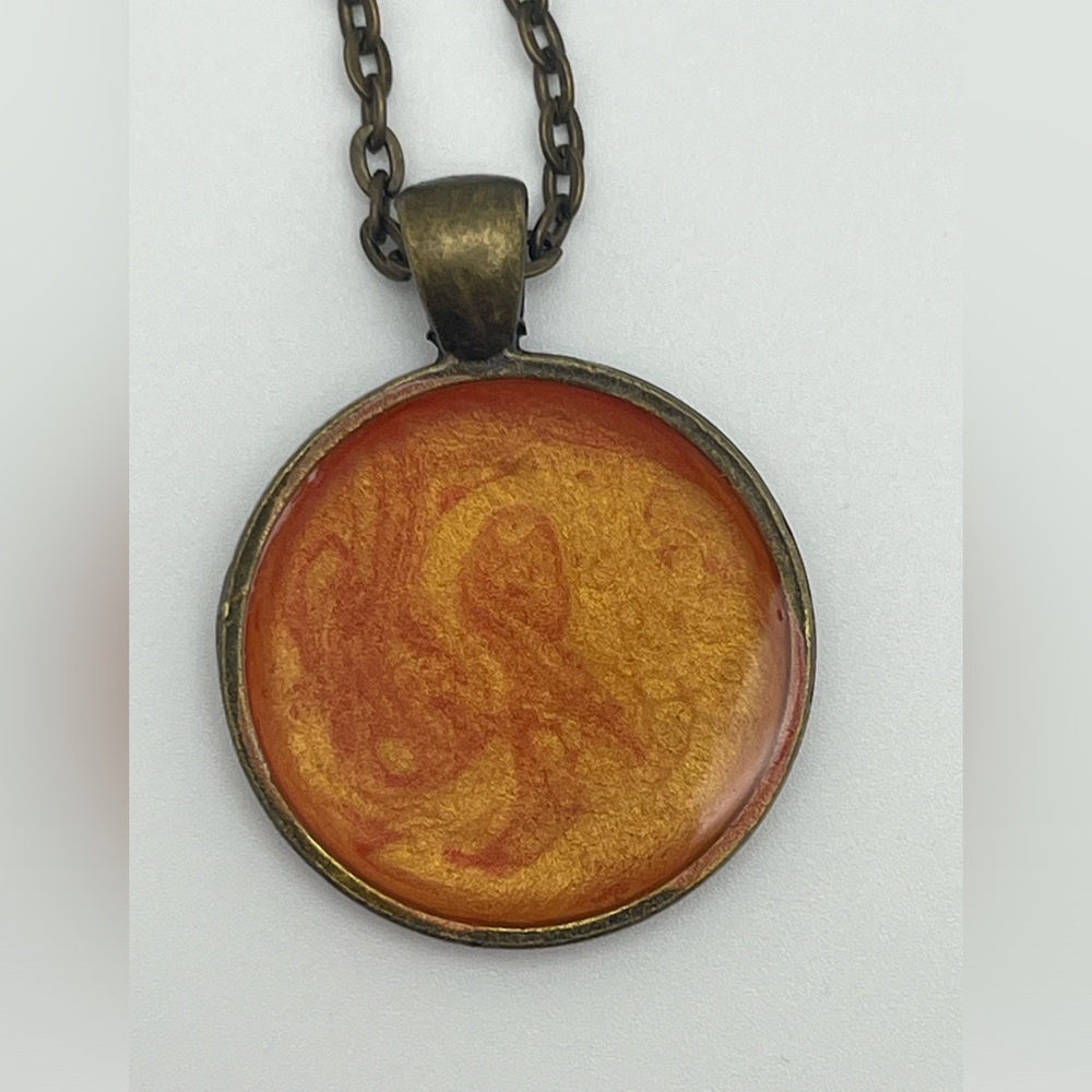 Painted Necklace Pendant